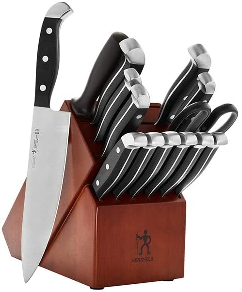 HENCKELS Dynamic Knife Block Set, 15-pc, Dark Brown