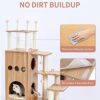Made4Pets Cat Tree Modern Cat Tower Featuring with Fully Sisal Covering Scratching Posts