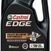 Castrol 60014 Edge 5W-20 Advanced Full Synthetic Motor Oil, 6 Gallon Enviro-Pack
