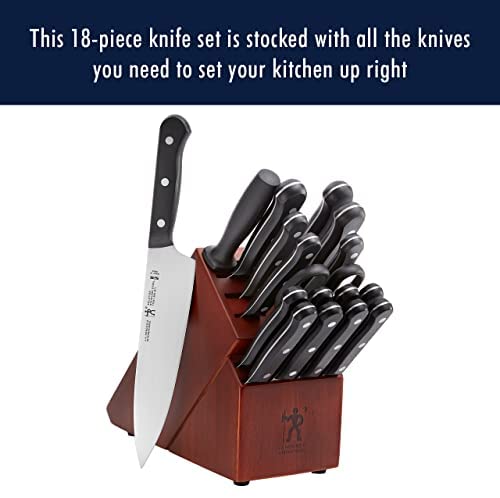 HENCKELS Solution 12-pc Knife Set with Block, Chef Knife, Paring Knife, Steak Knife Set, Grey, Stainless Steel
