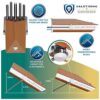 DALSTRONG Knife Block Set - 5 Piece - Gladiator Series - with Modular, Multi-Level Block - German HC Stainless Steel - Premium ABS Polymer Handles - NSF Certified
