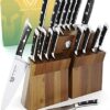 DALSTRONG Knife Block Set - 5 Piece - Gladiator Series - with Modular, Multi-Level Block - German HC Stainless Steel - Premium ABS Polymer Handles - NSF Certified