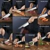 BRODARK Kitchen Knife Set with Block, Ultra Sharp 15 PCS German Stainless Steel Professional Chef Knife Set with 2 Stage Knife Sharpener, Ergonomic Handle Full Tang Forged Gift with Premium Box
