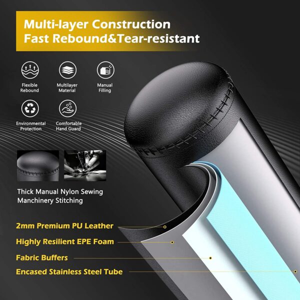FITVEN Freestanding Punching Bag 70''-205lbs with Boxing Gloves Heavy Boxing Bag with Suction Cup Base